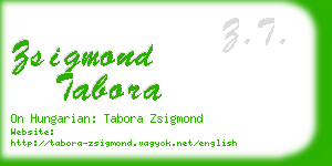 zsigmond tabora business card